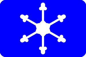 Snow or ice sign in Belgium