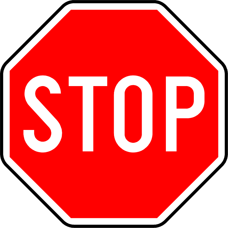 Stop sign in Belgium