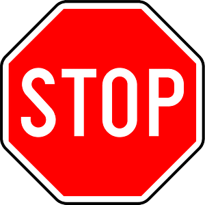 Stop sign in Belgium