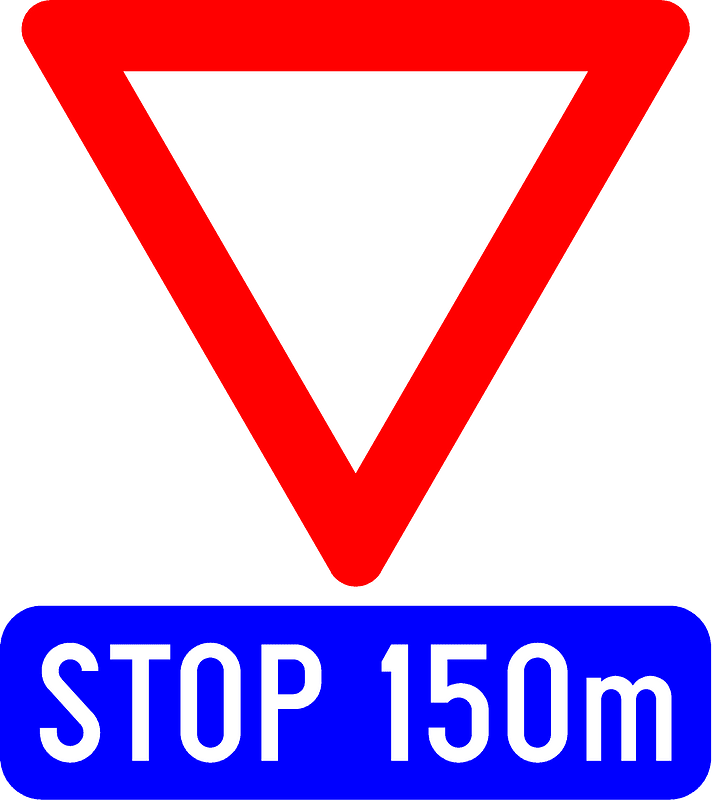 Stop ahead sign in Belgium