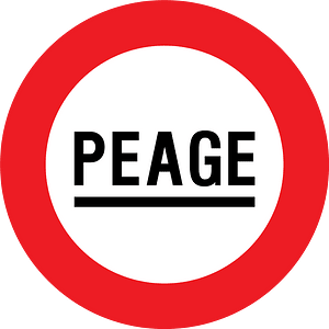 Toll sign in Belgium
