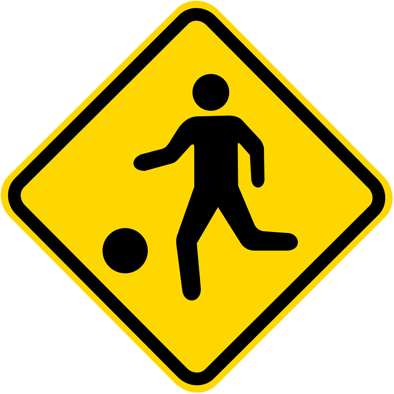 Children / playground ahead sign in Brazil
