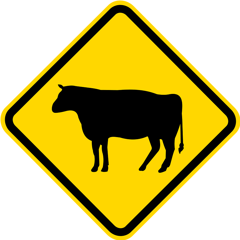 Domestic animals sign in Brazil