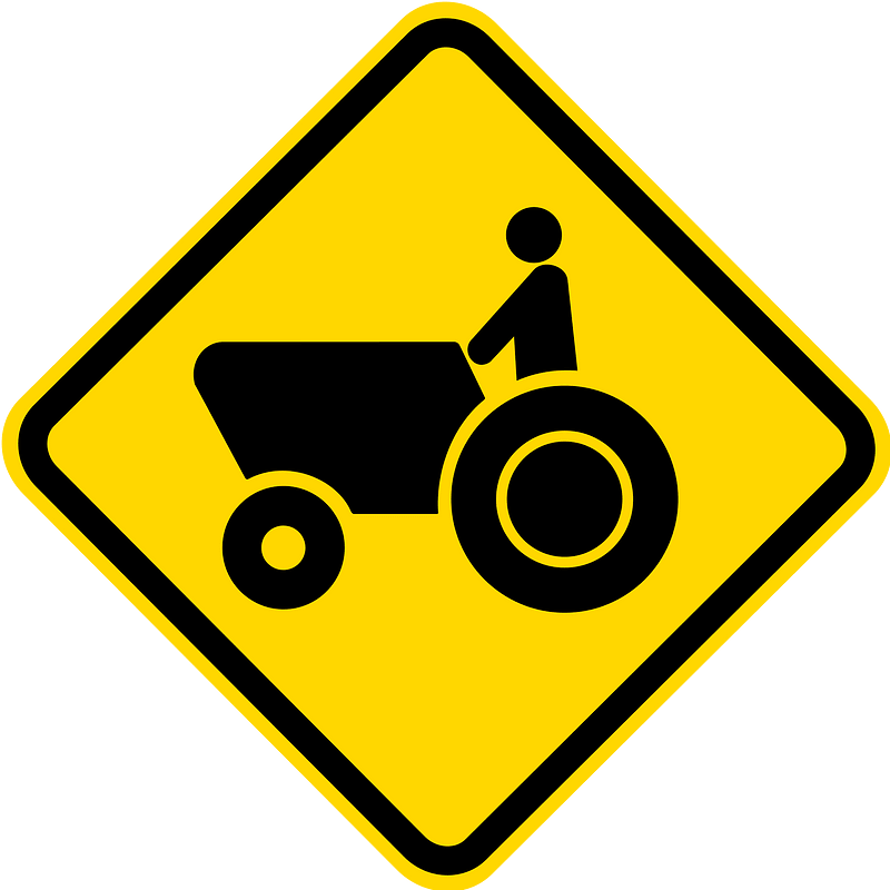 Farm vehicles sign in Brazil