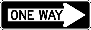 One-waystreet sign in Brazil