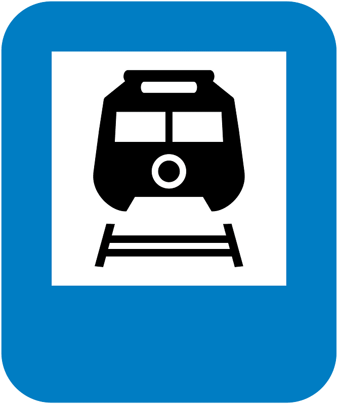 Train station sign in Brazil