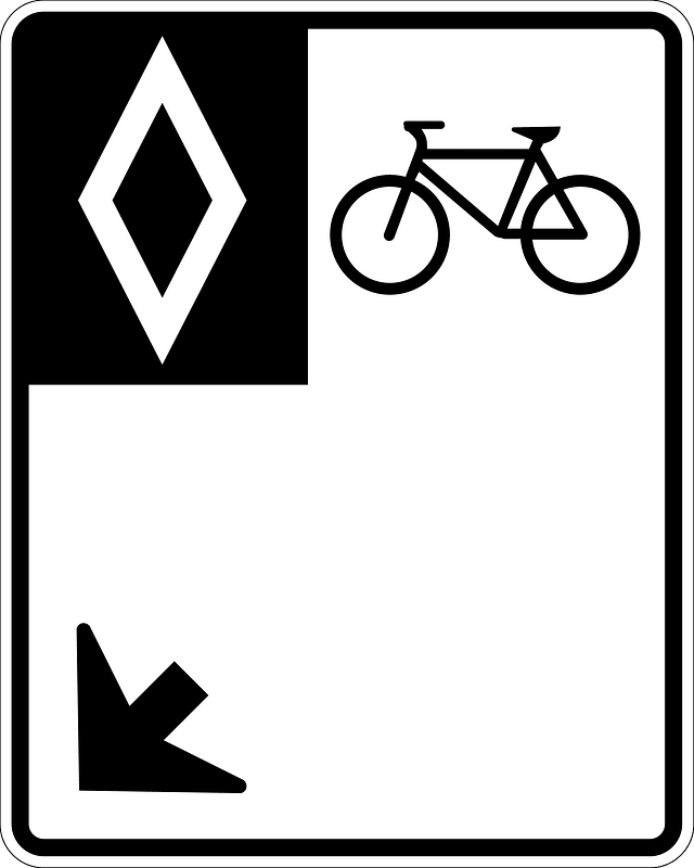 Bicycles only sign in British Columbia