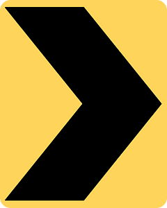Chevron (Short Turn) sign in British Columbia