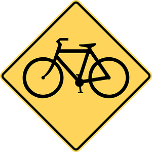 Cyclists crossing sign in British Columbia