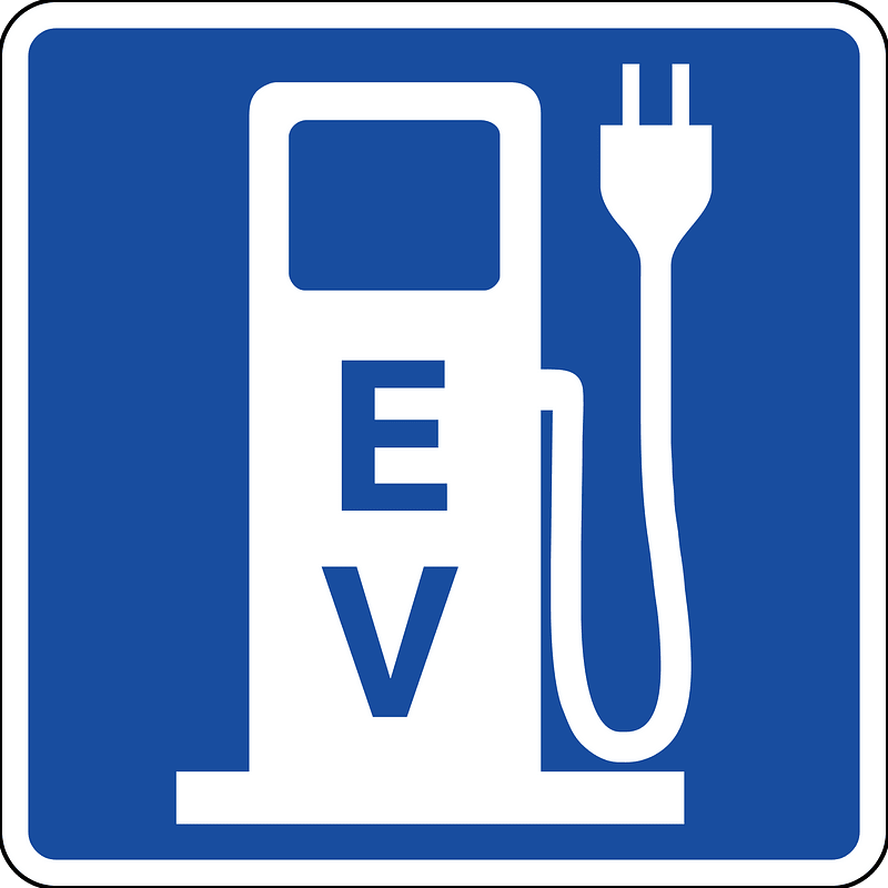 Electric vehiclecharging station sign in British Columbia