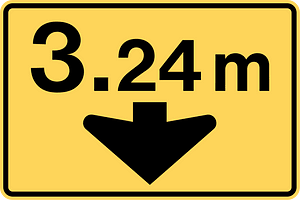 Maximum height sign in British Columbia