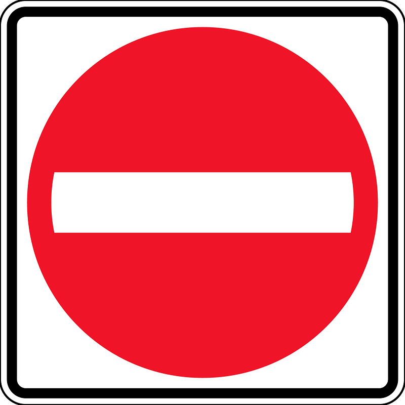 No entry sign in British Columbia