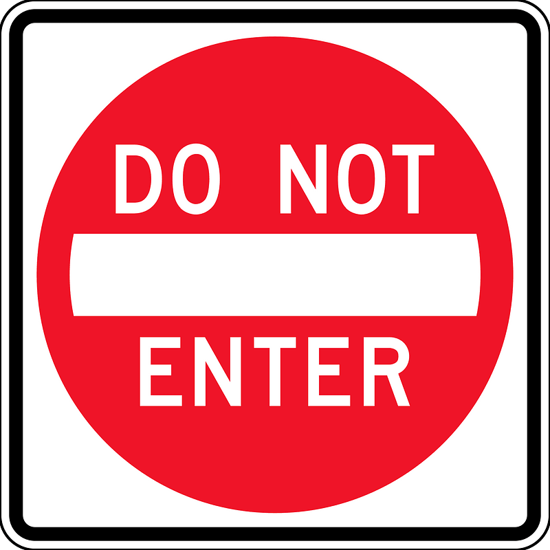No entry sign in British Columbia