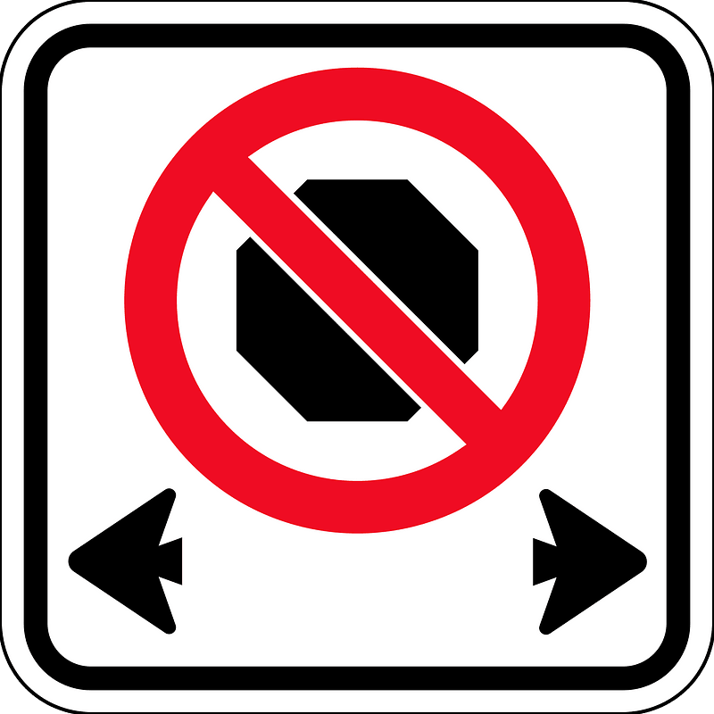 No stopping sign in British Columbia