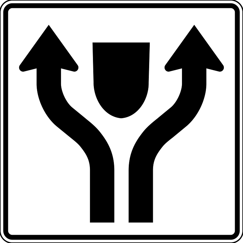 Pass oneither side sign in British Columbia