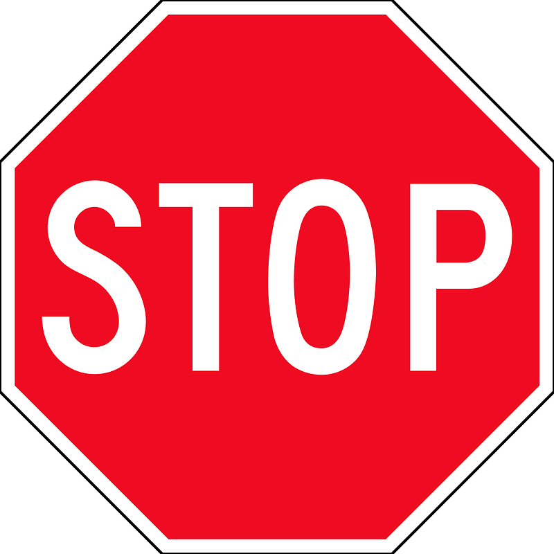 Stop sign in British Columbia