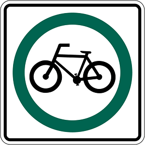 Bicycles only sign in Canada