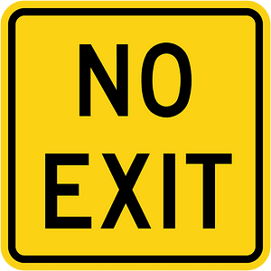 Dead end sign in Canada