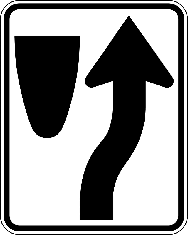 Keep right (or left) sign in Canada