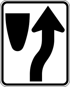 Keep right (or left) sign in Canada