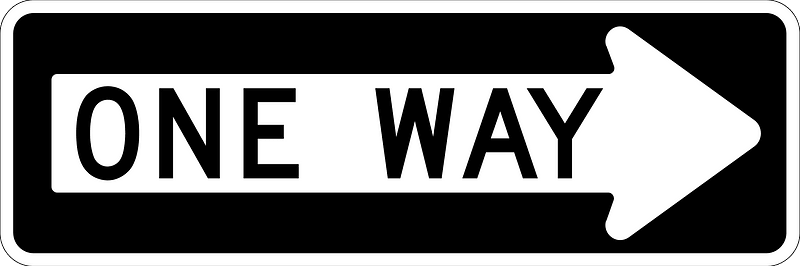 One-waystreet sign in Canada