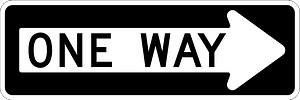 One-waystreet sign in Canada