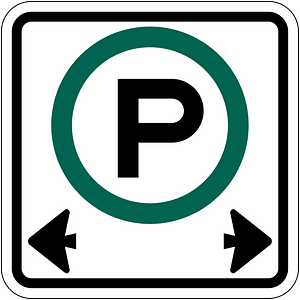 Parking zone sign in Canada
