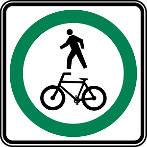 Shared use path sign in Canada