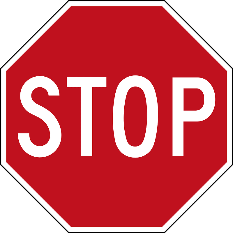 Stop sign in Canada
