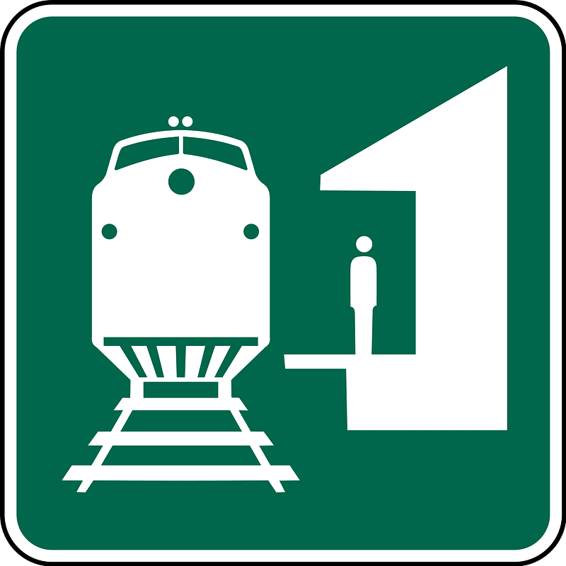 Train station sign in Canada