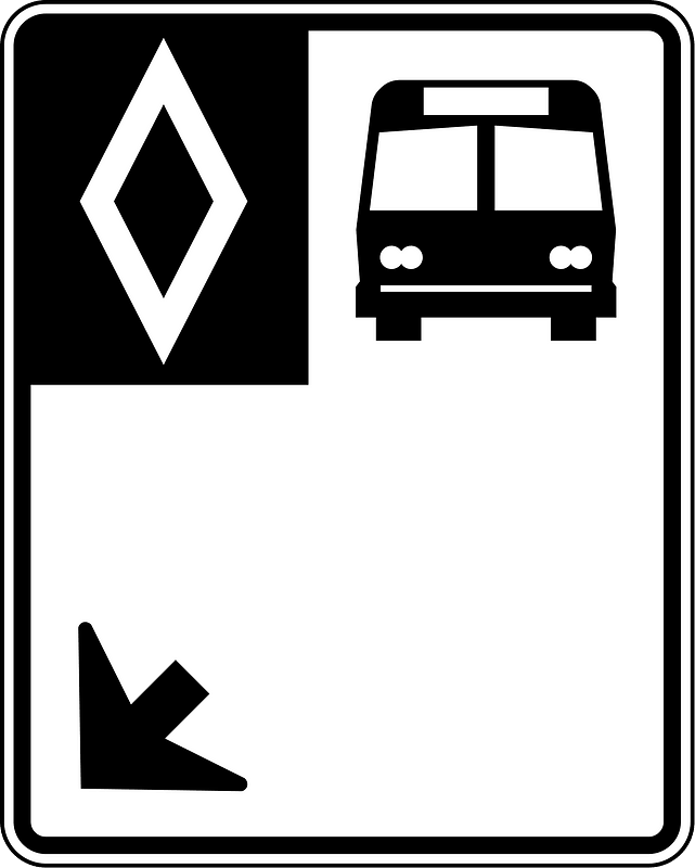 Transit only sign in Canada