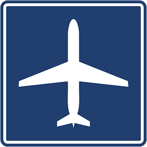 Airport sign in Chile