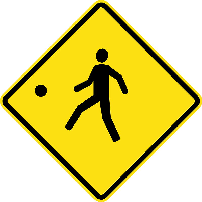 Children / playground ahead sign in Chile