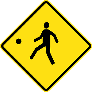 Children / playground ahead sign in Chile