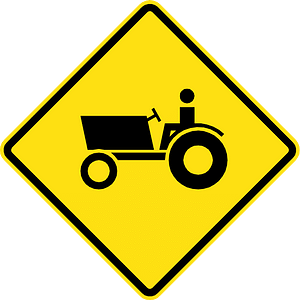 Farm vehicles sign in Chile