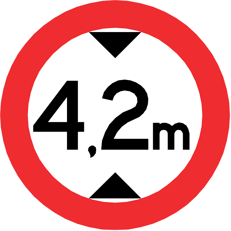Maximum height sign in Chile