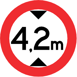 Maximum height sign in Chile