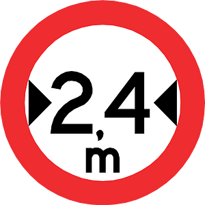Maximum width sign in Chile