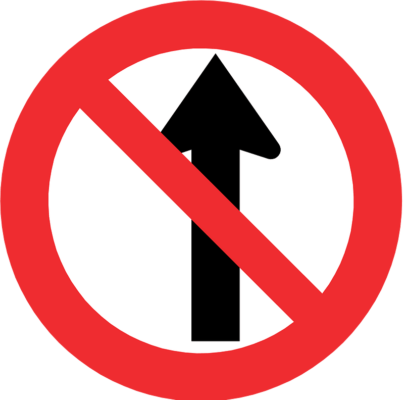 No entry sign in Chile