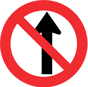No entry sign in Chile