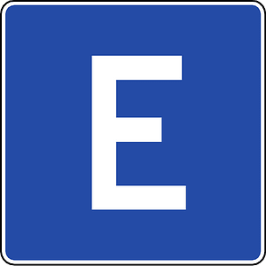 Parking zone sign in Chile