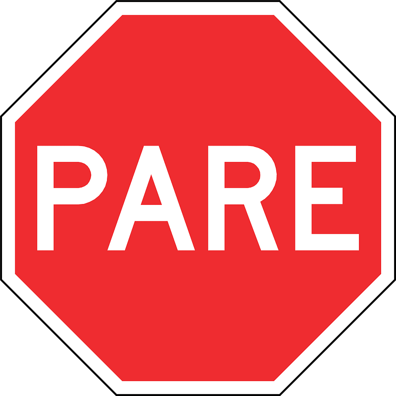 Stop sign in Chile