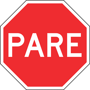Stop sign in Chile