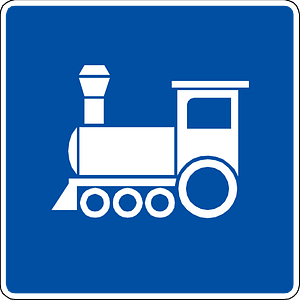 Train station sign in Chile