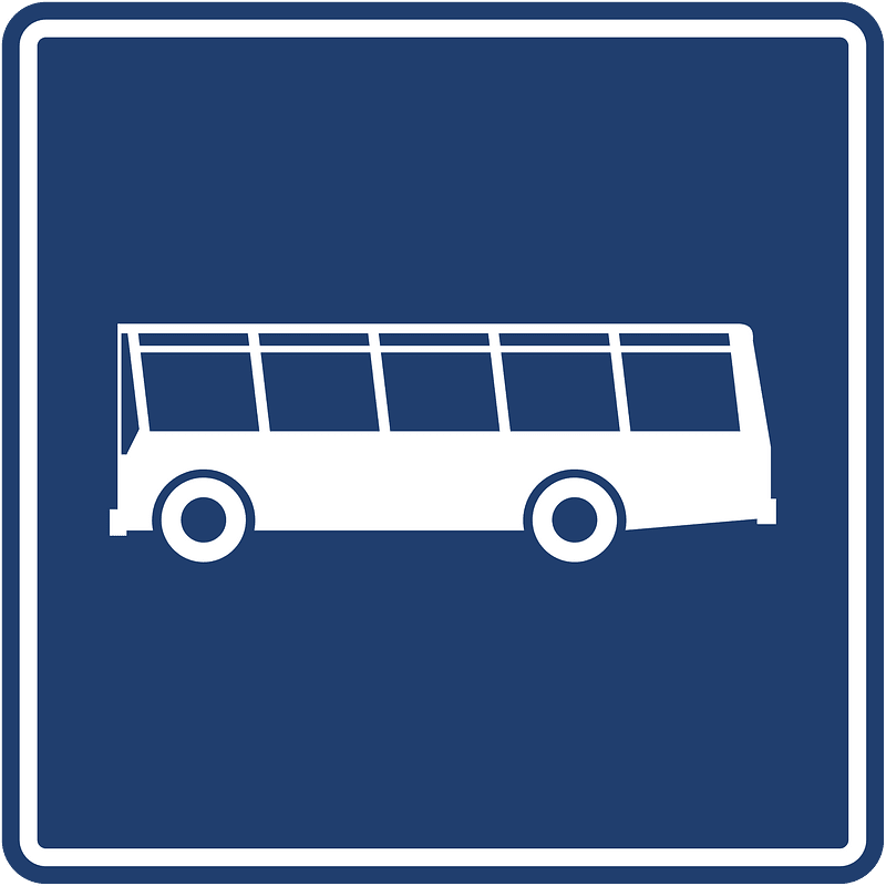 Bus stop sign in Colombia