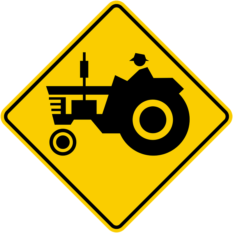 Farm vehicles sign in Colombia