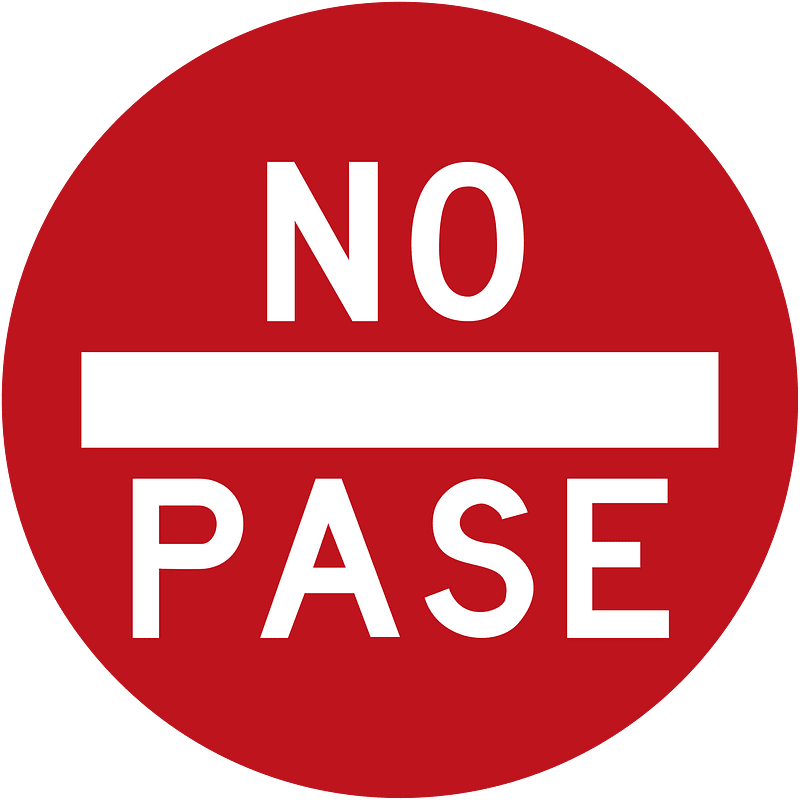 No entry sign in Colombia