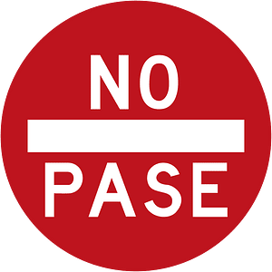 No entry sign in Colombia