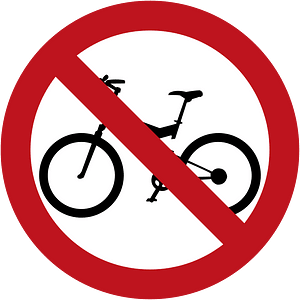 No bicycles sign in Colombia