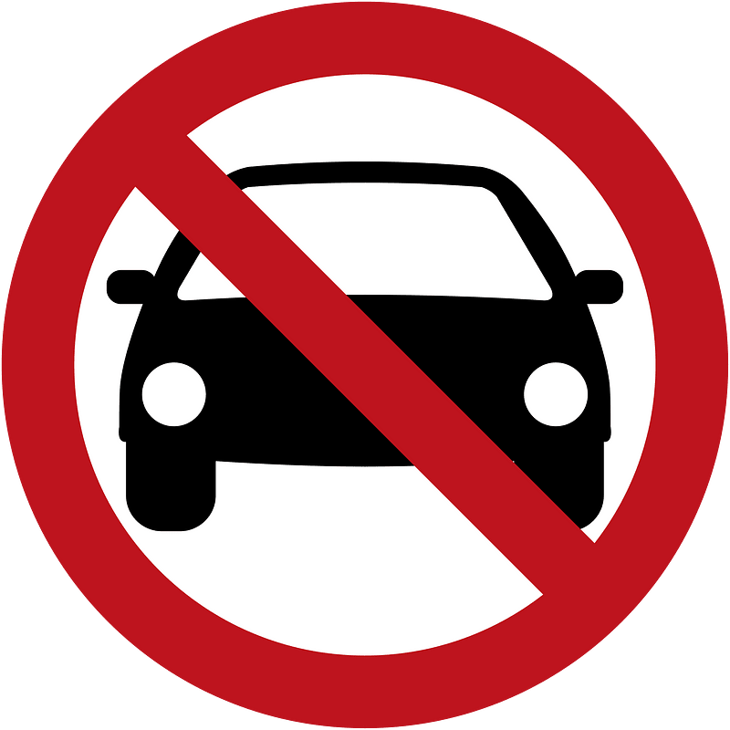 No motor vehicles sign in Colombia